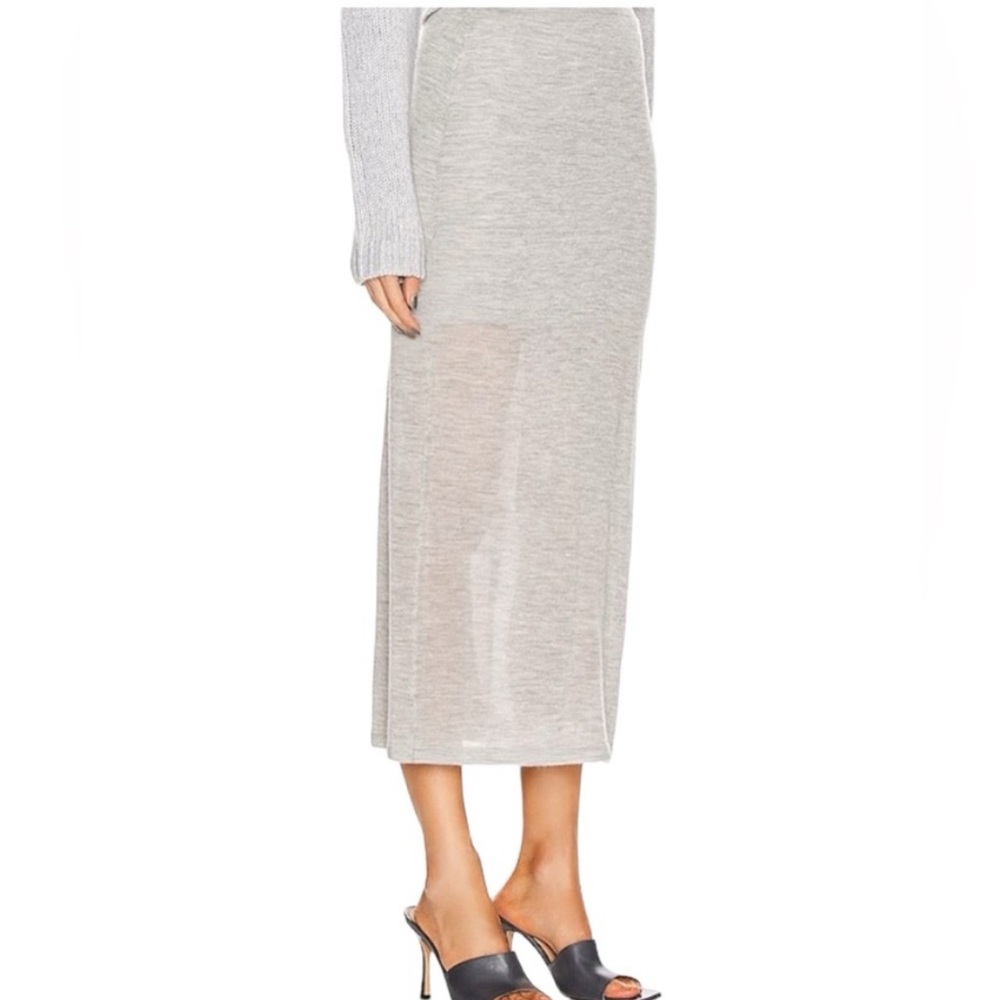 SABLYN Nina Midi Skirt Gray Small 100% Cashmere Size Small - Picture 2 of 16